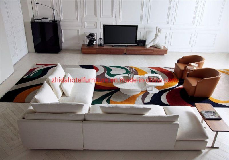 Foshan Modern Home Furniture 3 Seat Couch Living Room Fabric Sofa