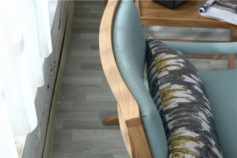 Solid Wood Fabric Soft Bag Leisure Chair Single Sofa Chair 0039