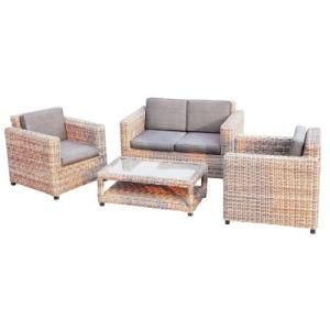 Garden Outdoor Furniture Conversation Rattan Wicker Sofa Set Base Top
