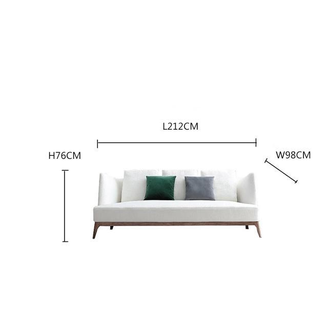 Light and Luxury Unique Design Furniture Ash Solid Wooden with Fabric Sofa for Hotel
