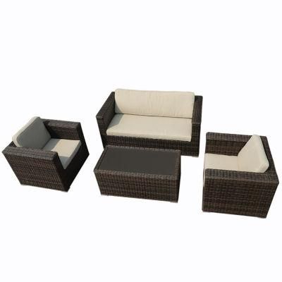 PE Rattan &amp; Aluminum Furniture Outdoor Rattan 4PCS Sofa
