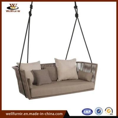 New Promotional Modern Outdoor Garden Furniture Cord Weaving Swing Chair Sofa (WF19007)