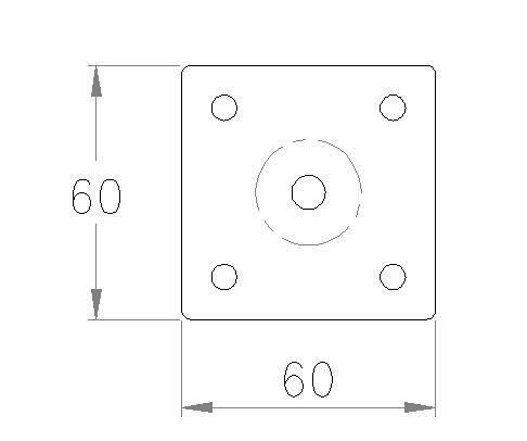 Matt Black Round Tube and Square Plate Sofa Legs with Adjustable Feet Caps