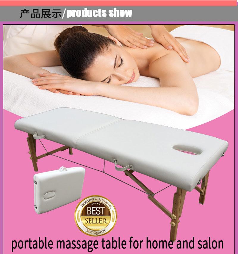 Beauty Equipment Stretcher Portable Massage Table Wooden and Foladbale Beauty Bed Couch