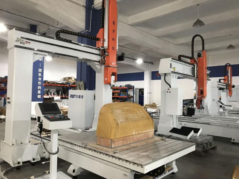 Rbt High Efficiency 6 Axis CNC Router Machine for Furniture Sofa Sculpture Statue Trimming, Drilling, Cutting