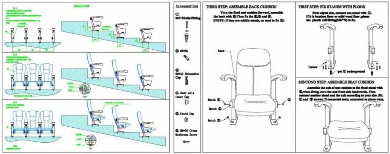 Commercial Chair Home Theater Seats Couple Cinema Sofa (Couple A)