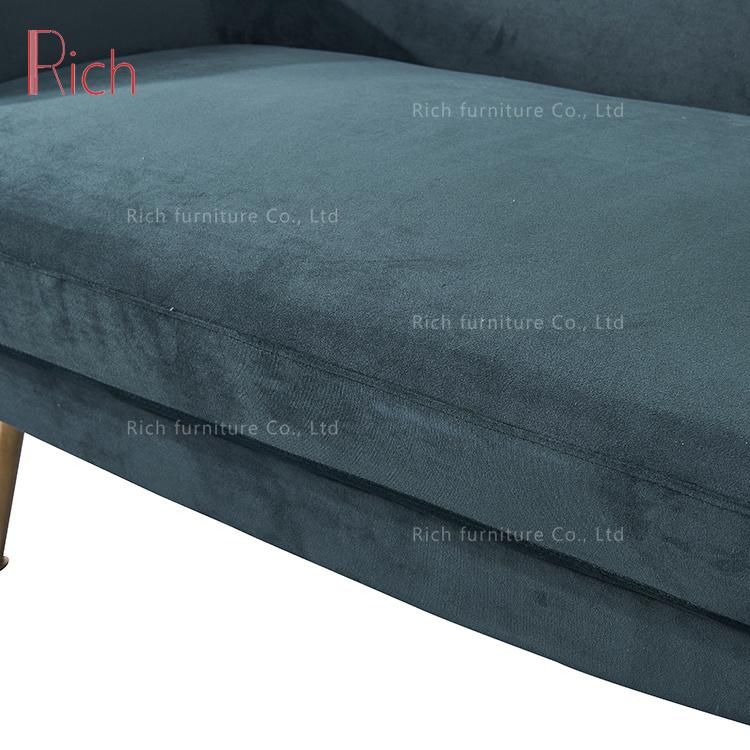 Modern Velvet Fabric Furniture Sectional Couch Sectional Hotel Lobby Sofa