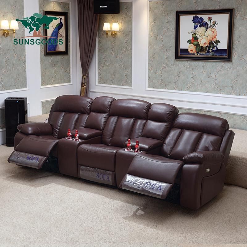 2021 Hot Sale Home Furniture Classic Style Genuine Cow Leather Vertical Channeling Leisure Sofa