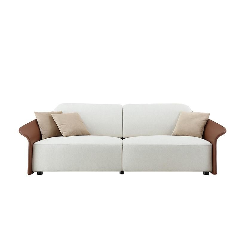 High-End Hotel Use Feather Down Modern Sofa Contemporary Villa Genuine Leather Comfort Sofas Couch