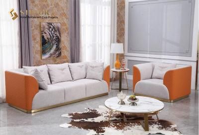 Comfortable Washable Fabric L Shape Pink Sofa Set Living Room Furniture Apartment Sofa