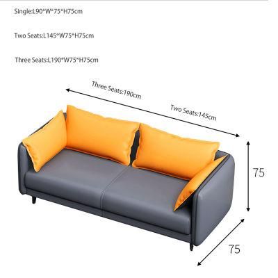 Furniture Lazy Sofa Office Sofa Three-Person Fabric Sofa 1+2+3 Seat