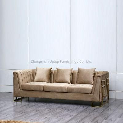 (SP-SF217-3) Modern Fabric 3 Seating Sofa Sets Cafe Furniture