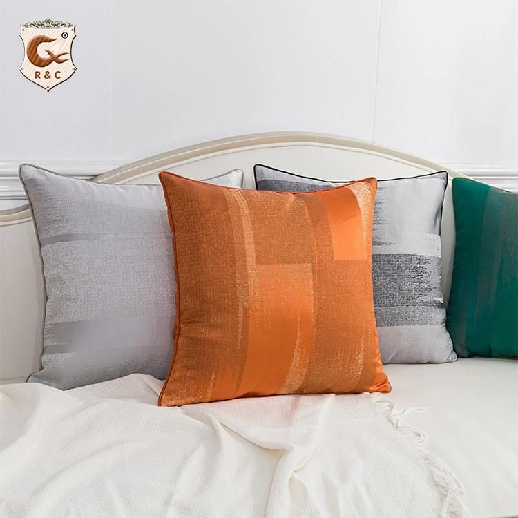 Modern Simple Design Solid Color Soft Satin Cushion Cover Home Sofa Decorative 45X45cm Throw Pillow Cover