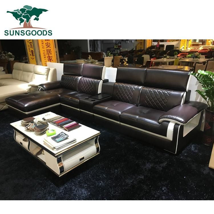 Fancy Sofa Set with Storage Armrest Furniture Living Room Leather Sofa Furniture