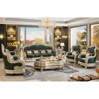 (MN-CSF11) Italy Luxurious Home/Hotel Furniture Living Room Wood Leather Sofa