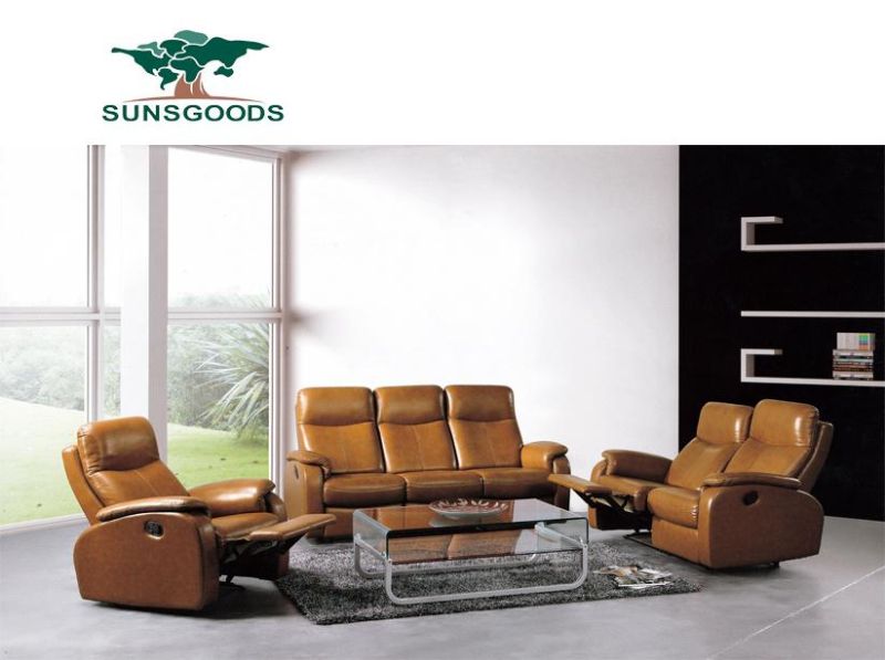 Custom Movie Theater Leather Recliner Sofa Home Theater with Power Headrest