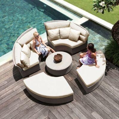 Outdoor Rattan Bed Outdoor Sofa Bed Outdoor Leisure Round Bed Swimming