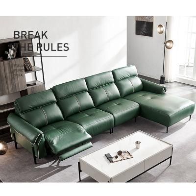 Home Luxury Furniture Living Room Sectional Corner Manual Recliner Sofa Set
