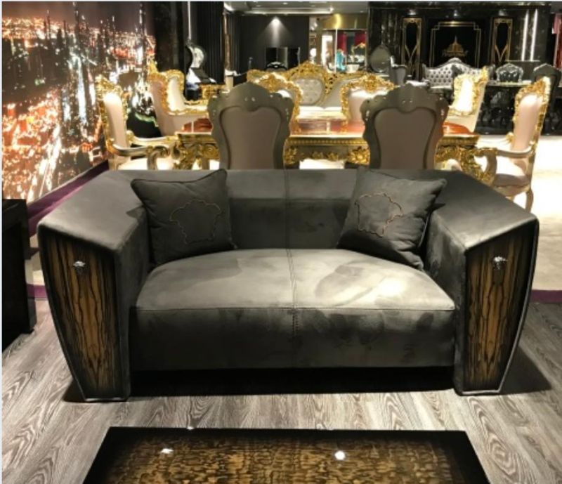 Italian Design Velvet Wood Upholstered Modern Home Furniture Living Room Sectional Sofa Living Room Sofa Set Furniture Luxury Sofa