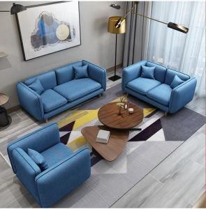 Blue Color 1+2+3 Seater Modern Sectional Fabric Sofa (S890)