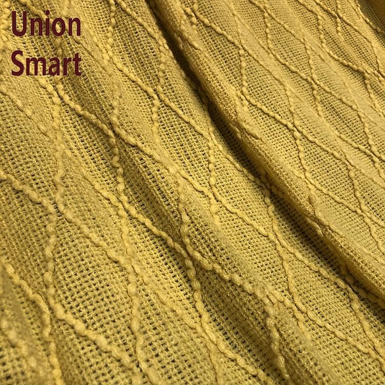 Yellow Blanket Textured Solid Soft Sofa Couch Decorative Knitted Blanket