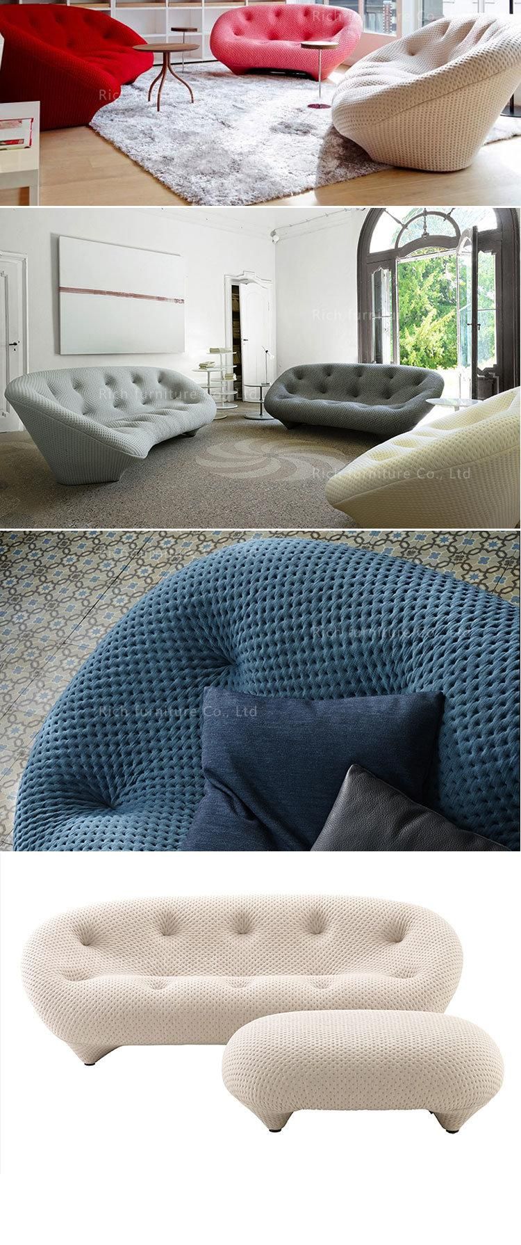 Contemporary Living Room Sofa Set Modern Italian Net Fabric Lazy Boy Living Room Sofa Upholstered Deep Buttoned Sofa