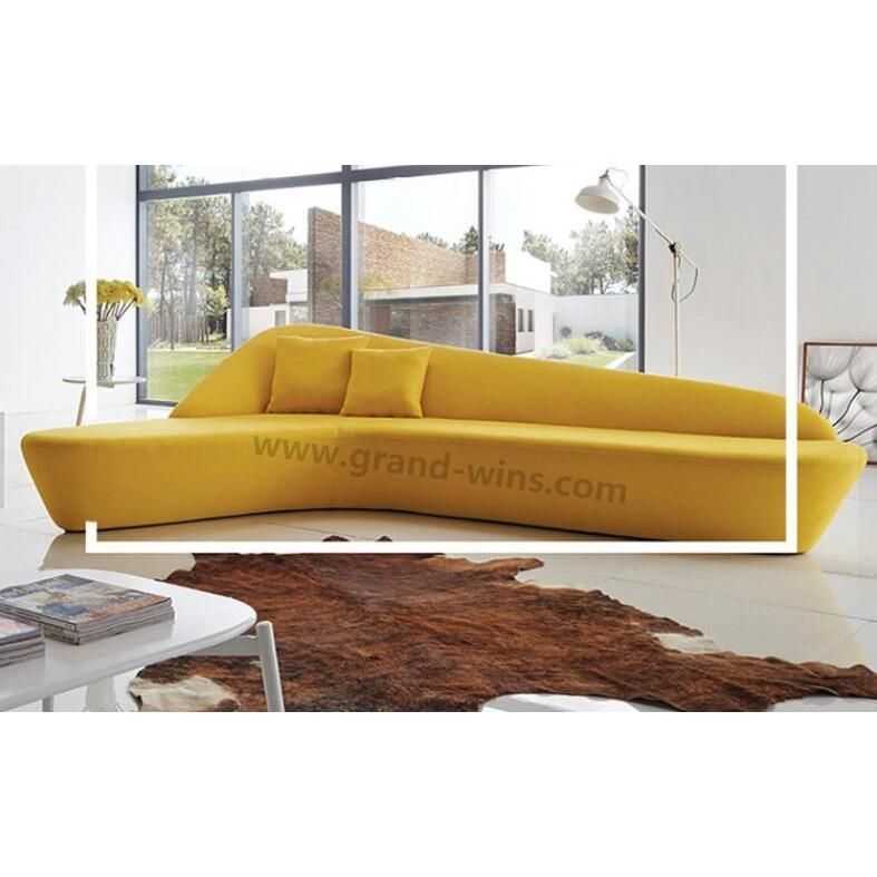 Northern Europe Modern Villa Living Room Three Person Leisure Moon Sofa