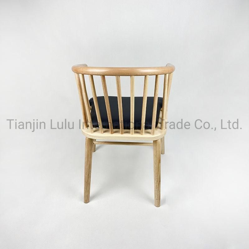 Wood Windsor Chair with Armrest for Hotel Lobby Coffee Shop Living Room Chairs for Restaurant Living Room Leisure Chairs