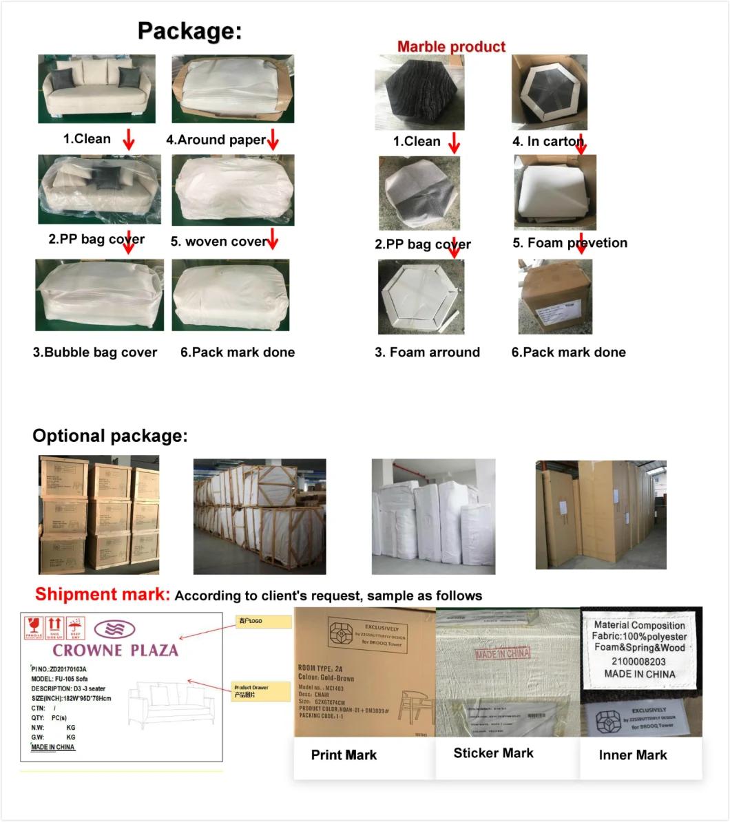 Foshan Factory Wholesales Modern Living Room Villa Apartment Home Furniture Set Velvet Sofa for Hotel Reception