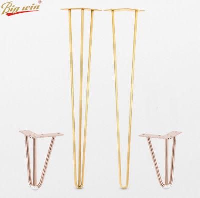 Electroplating Simple Wind Furniture Hardware Office Safe Iron Metal Wire Table Leg