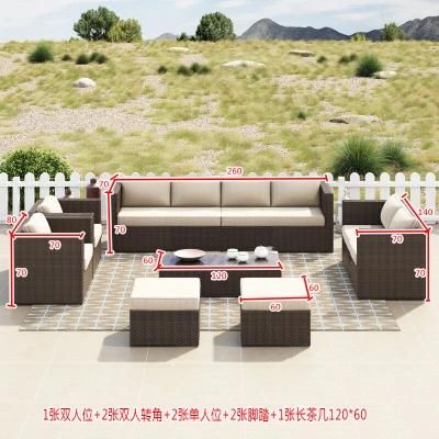 Outdoor Sofa Courtyard Garden Design Outdoor Rattan Table and Chair