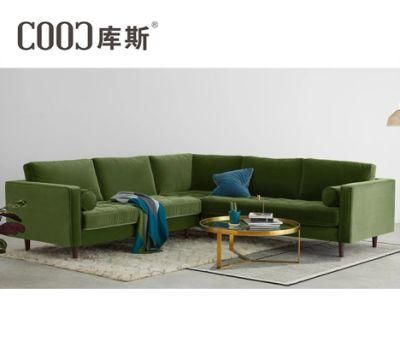 Modern Design Living Room Cloth Art Four People Corner Sofa