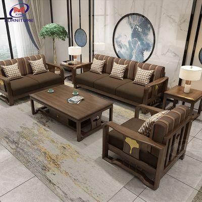 Living Room Furniture Luxury Baroque Vintage Simple American Solid Wood Sofa Set