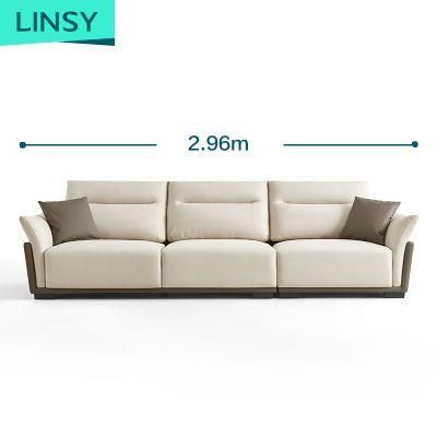Hot Down with Armrest Corner Sectional L Shape Furniture Genuine Leather Sofa Tbs060