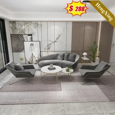 Luxury Modern Design Gray Color Velvet Sofas Modern Living Room Office Hotel Lobby 1/2/3 Seat Sofa