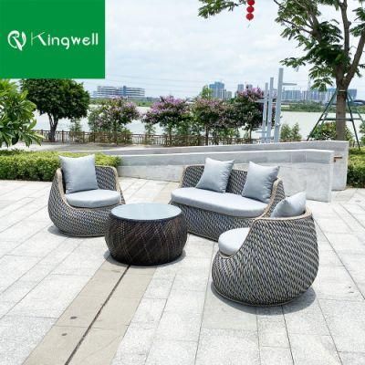 Nordic Style Outdoor Furniture Elegant Garden Rattan Sofa Wicker Sets for Projects