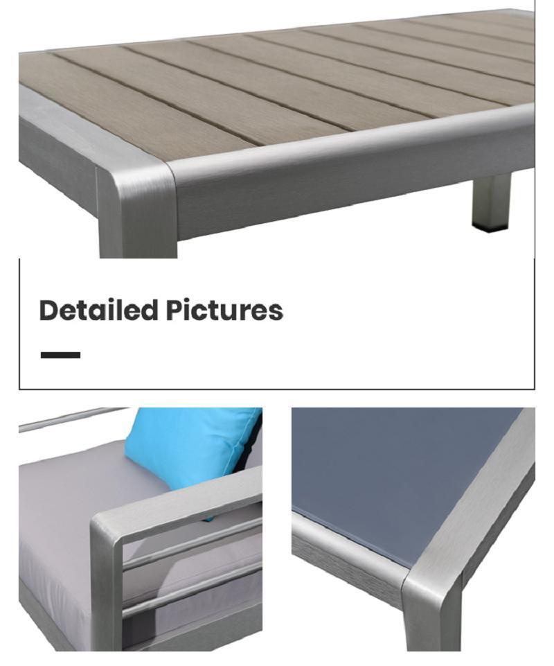 Garden Outdoor Lounge Modern Sectional Sofa Aluminum Patio Set Furniture