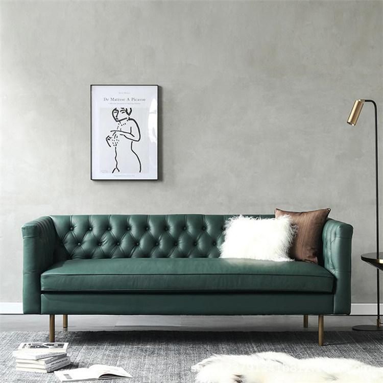 Ins Style Fabric Antique Living Room Green Couch Sofa