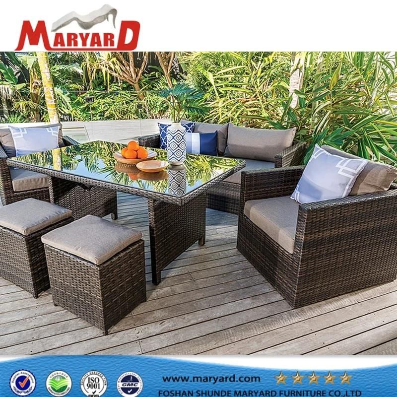 New Design L-Shaped Outdoor Rattan Sofa Patio Furniture Garden Sets