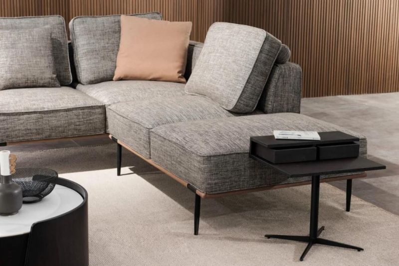 Modern Home Furniture Italy Leather Sofa Fabric Sofa Corner Sofa for Living Room GS9033
