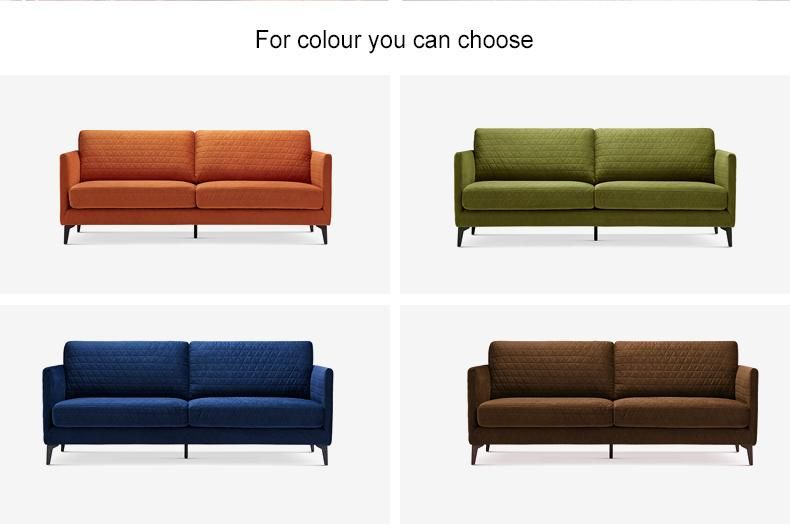 Modern Home 3 Seat Sofa Leisure Living Room Furniture Fabric Sofa