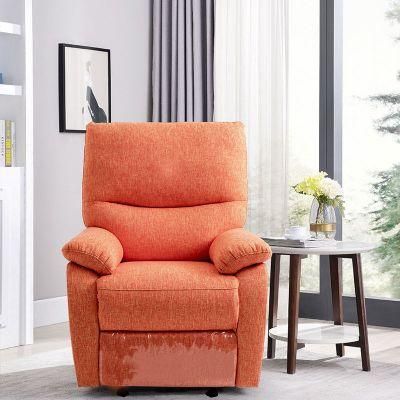 Orange Color Home Furniture Manual Recliner Sofa Comfortable and Hot Sale Sofa for Living Room Sofa