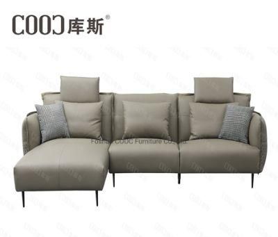 Chinese Modern Design Furniture Living Room Dark Green Leather Sofa