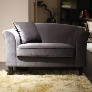 Gray Two Seat Fabric Sofa for Living Room