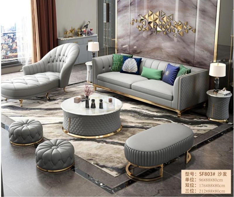Chinese Furniture Modern Home Furniture Leather Sofa for Living Room
