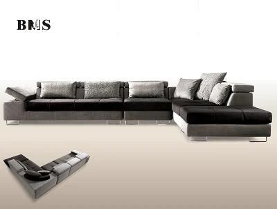 BMS Factory Offer Comfortable with Adjustable Headrest Large Corner Sofa Set