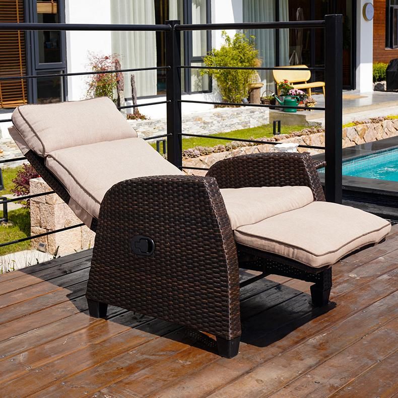 Wicker Chair Three-Piece Set Outdoor Balcony Table and Chair Five-Piece Set Indoor Living Room Leisure Lazy Lounge Chair Courtyard Small Sofa