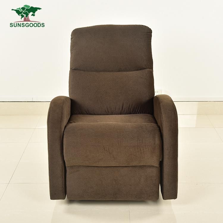 Good Quality Fabric Reclining Office Swivel Chair No Wheels