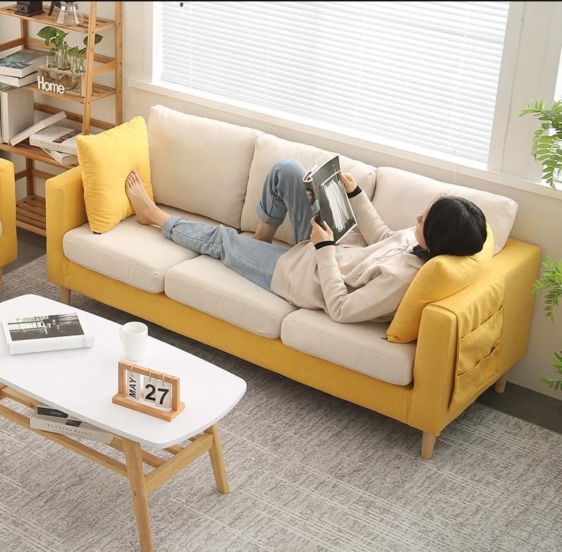 Simple Modern Fabric Sofa Single Small Apartment Living Room Net