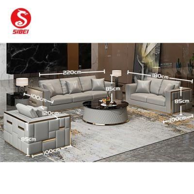 Modern Luxury Hardware Style Fabric Sofa Set for Living Room Furniture